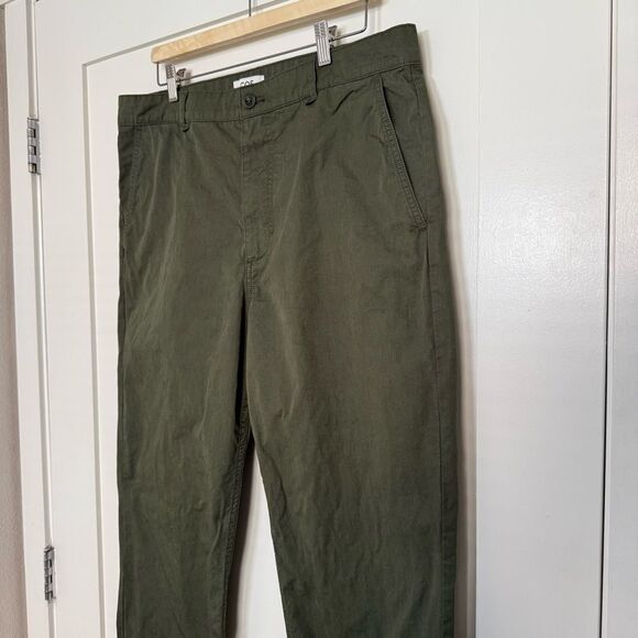 COS Pants Womens Sz 14 Army Green High Rise Tapered Straight Leg Utility Cotton - Picture 4 of 14